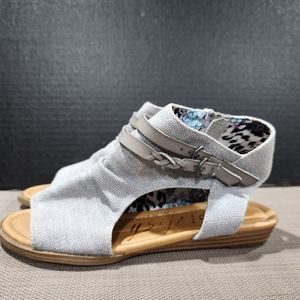 Womens size 7 blowfish canvas sandle 1 black 1 smoke